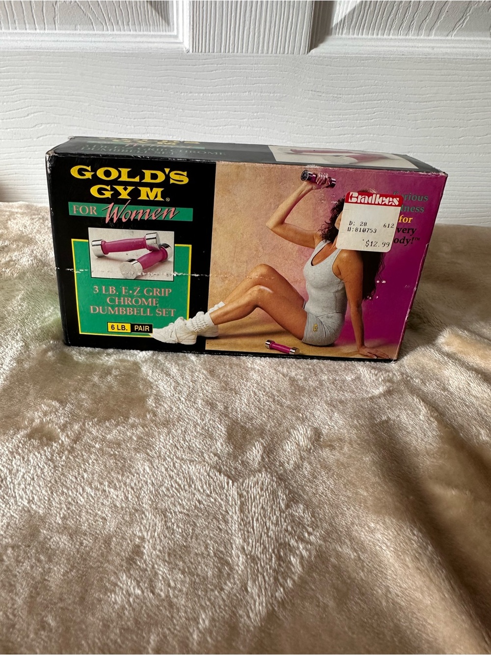 Gold’s Gym for Women 3LB. Pink E•Z Grip Chrome Dumbbell Set 6 LB. Pair Aged